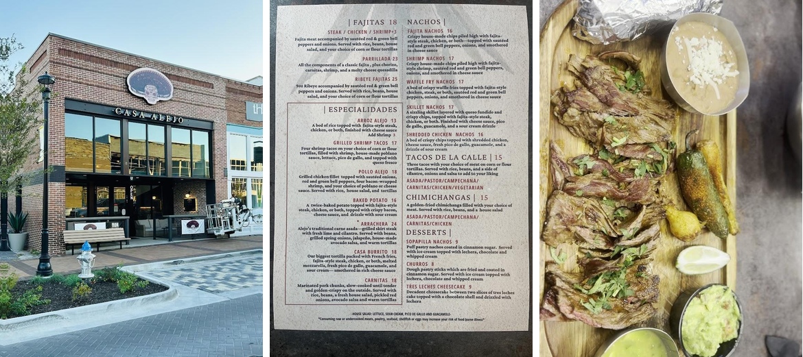 Casa Alejo Menu