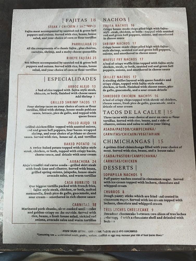 Casa Alejo Menu image 3